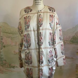 Topshop Owl Print Quilted Jacket